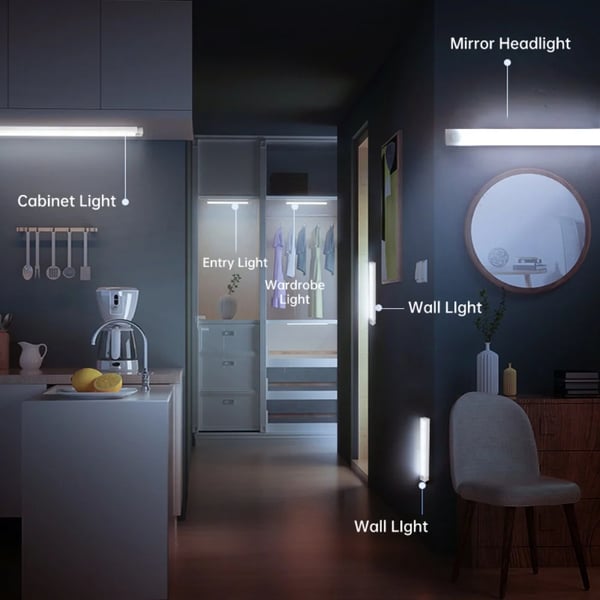 🔥💡 Punch-free Smart Sensor Magnetic Rechargeable LED Lights