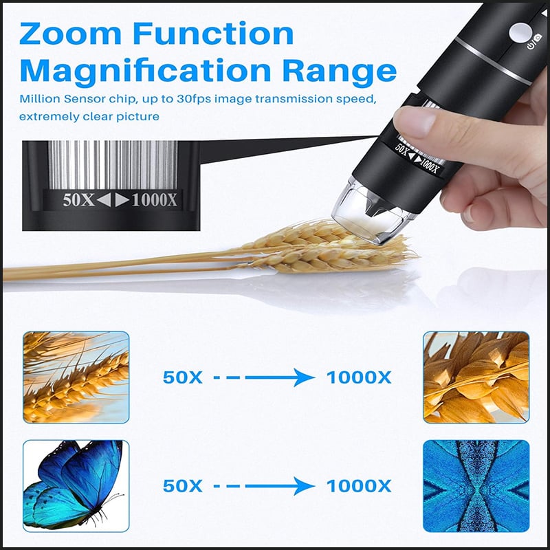 Digital HD Microscope 50x-1600x Magnification (PC & Phone Connectable)
