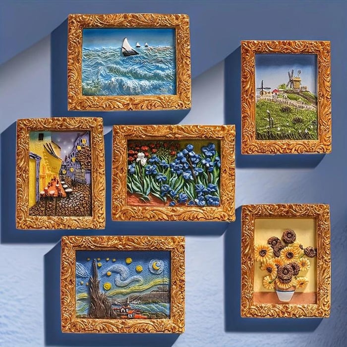 🔥Last Day50% OFF💖Van Gogh Inspired Fridge Magnet Set