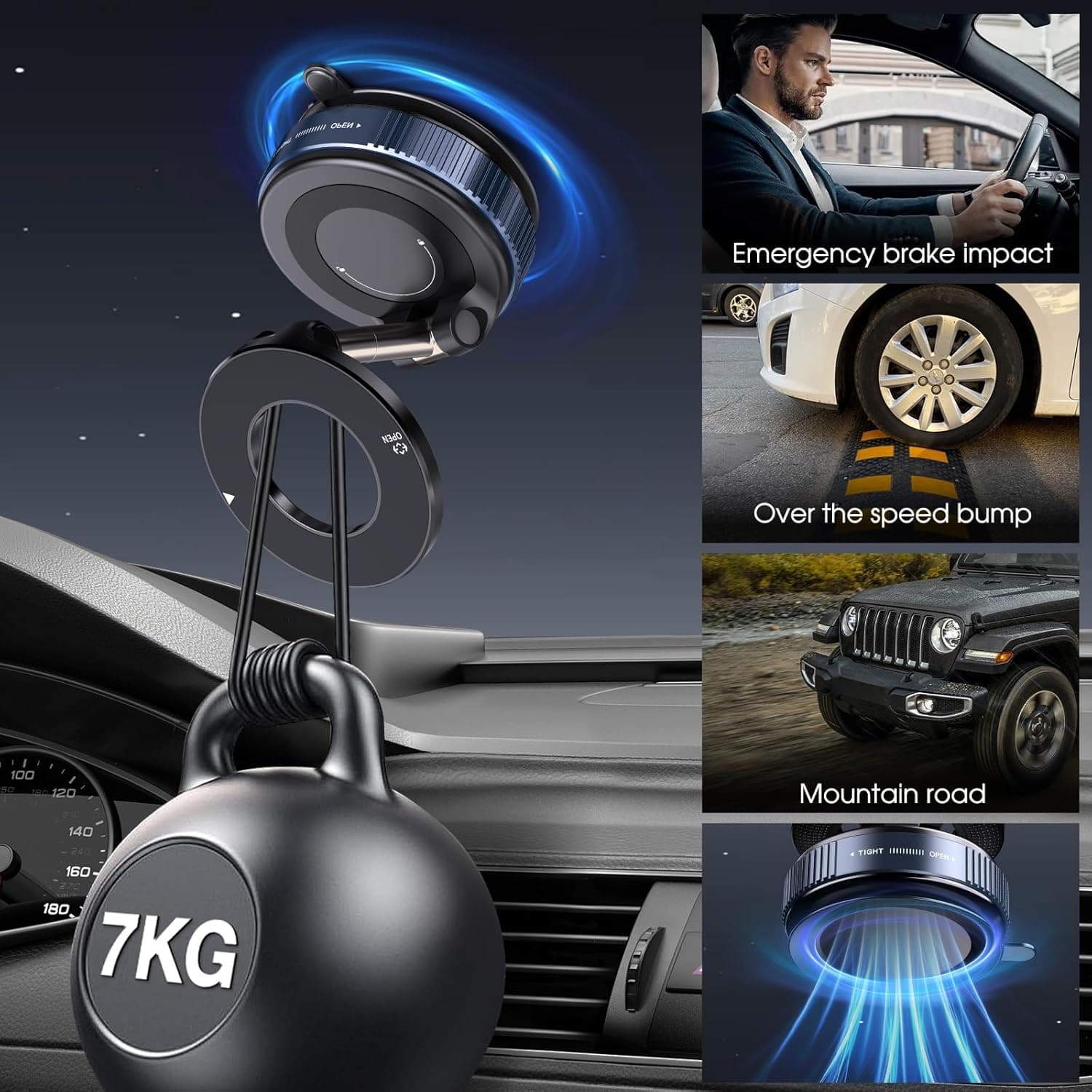 Woyuosn MagLock 360° Foldable Magnetic Phone Mount