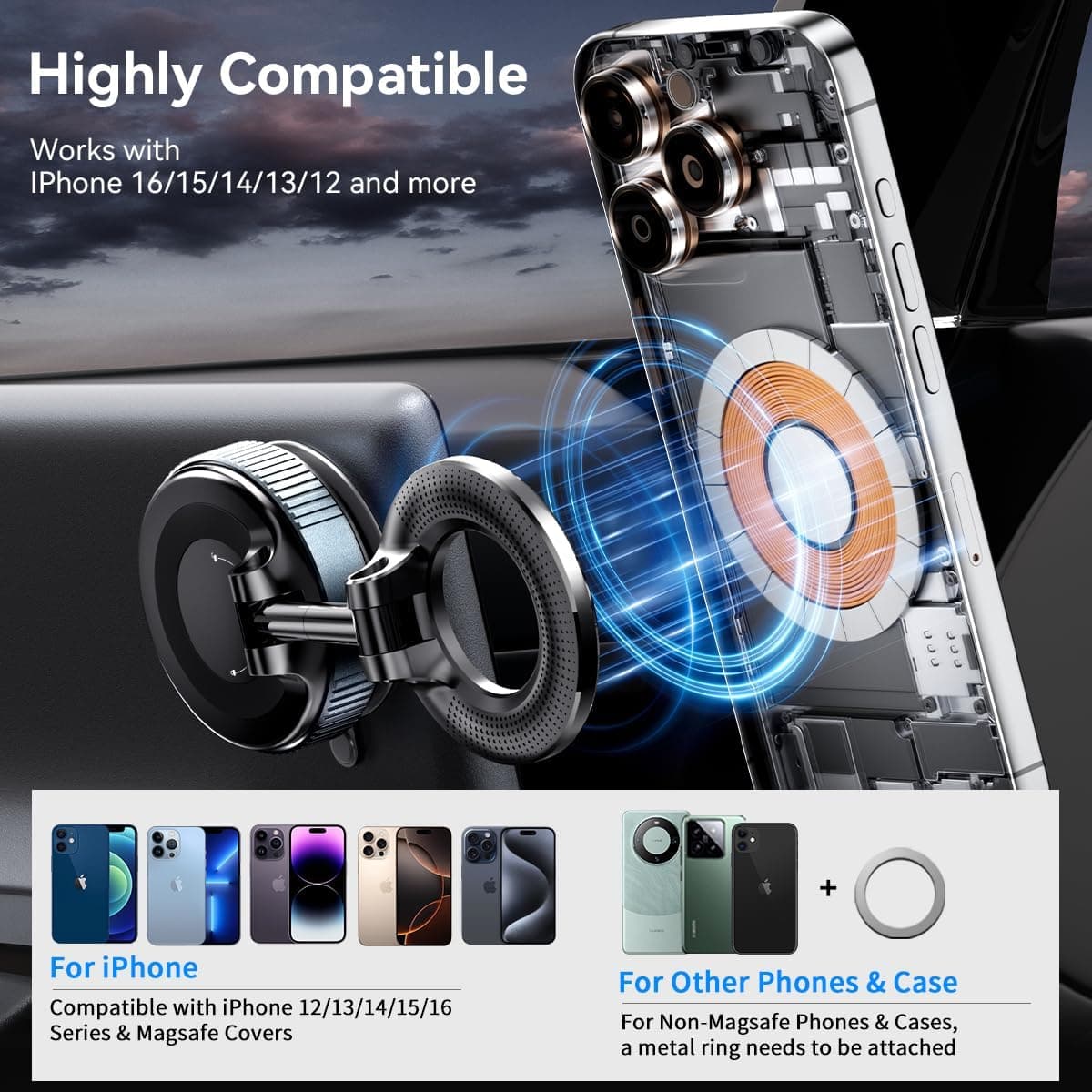 Woyuosn MagLock 360° Foldable Magnetic Phone Mount