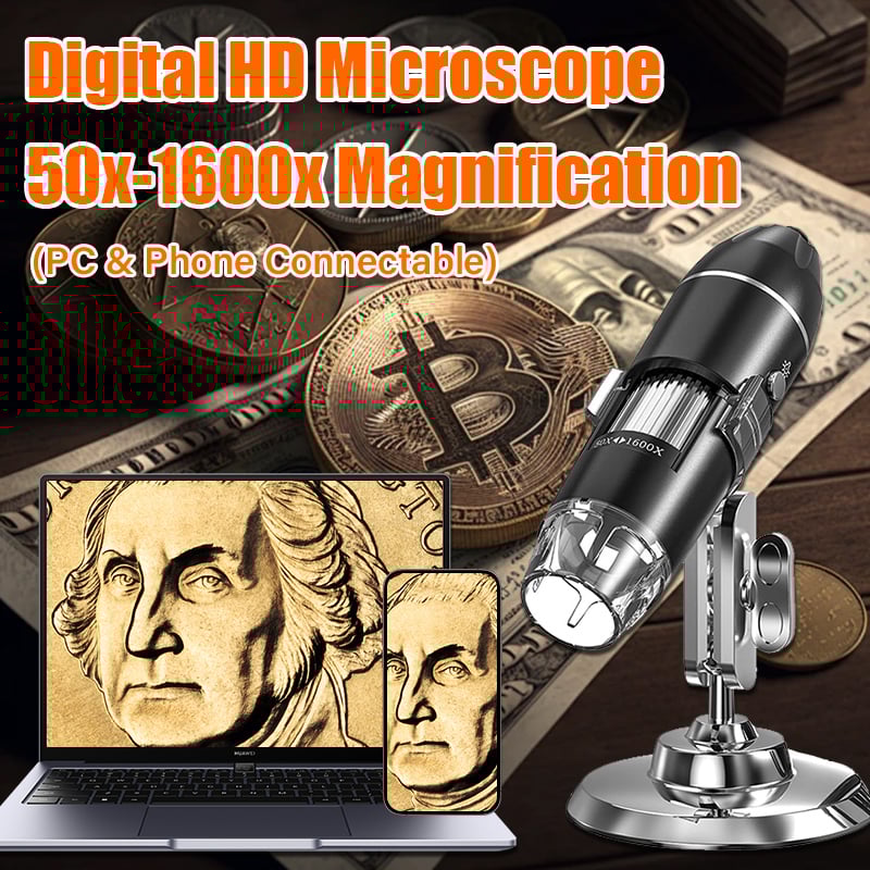 Digital HD Microscope 50x-1600x Magnification (PC & Phone Connectable)