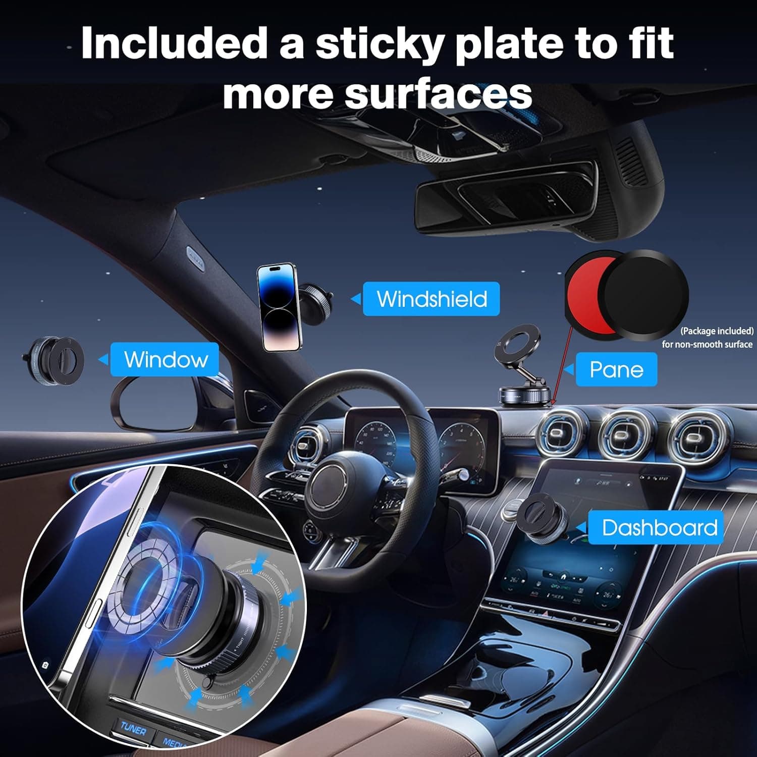 Woyuosn MagLock 360° Foldable Magnetic Phone Mount